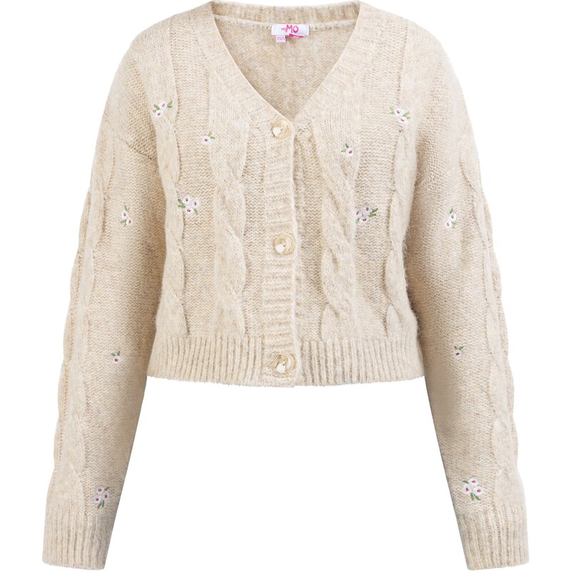 MYMO Kardigán Blonda béžová melírovaná / zelená / červená / biela 54237052