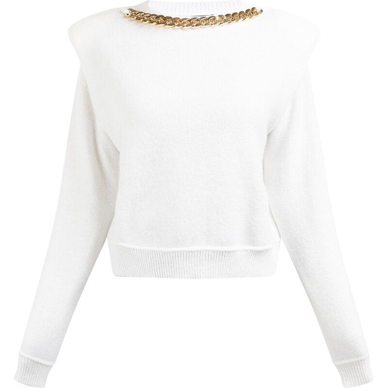 faina Sveter Tuxe zlatá / biela 54237803