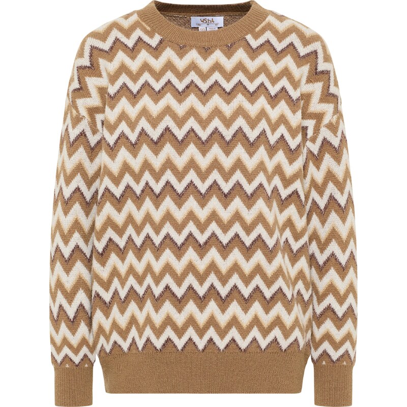 usha FESTIVAL Sveter Rakata béžová / svetlohnedá / hnedá melírovaná / 54237887