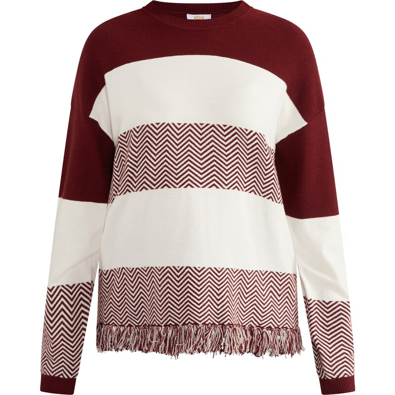 usha FESTIVAL Sveter Carnea bordová / biela 54238889