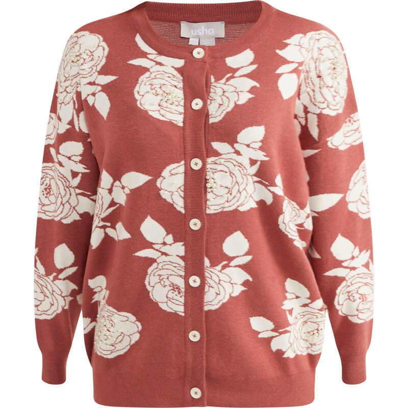 Usha Kardigán Sivene staroružová / biela 63106942