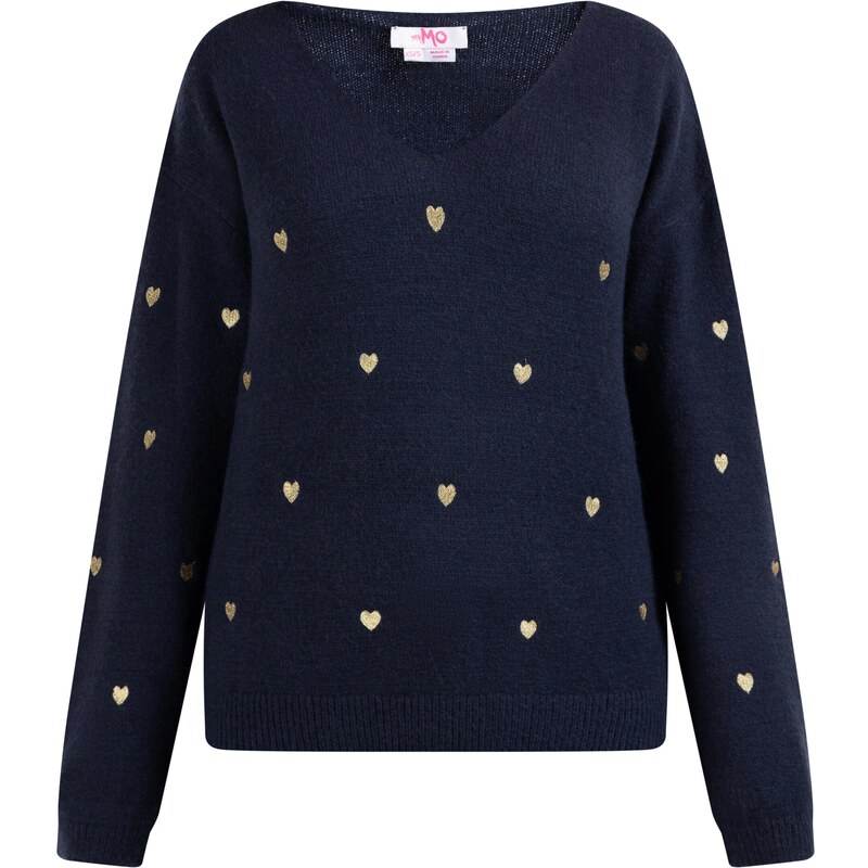 MYMO Sveter Nolie námornícka modrá / zlatá žltá 54240881