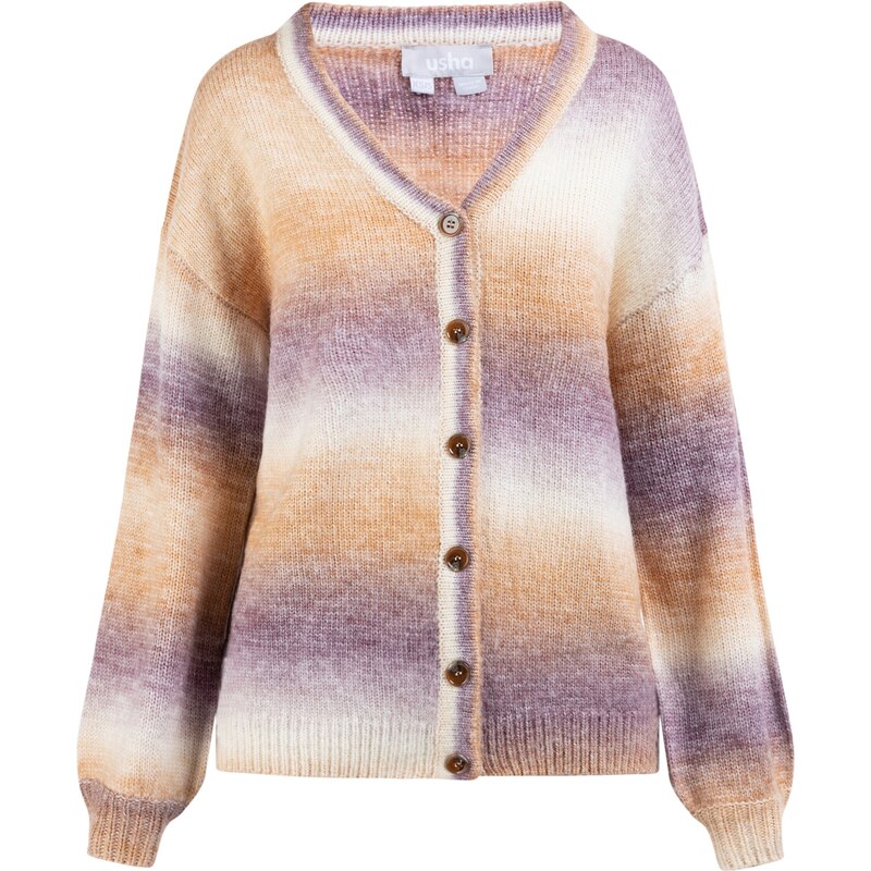 Usha Kardigán nebielená / koňaková / tmavofialová 54240886