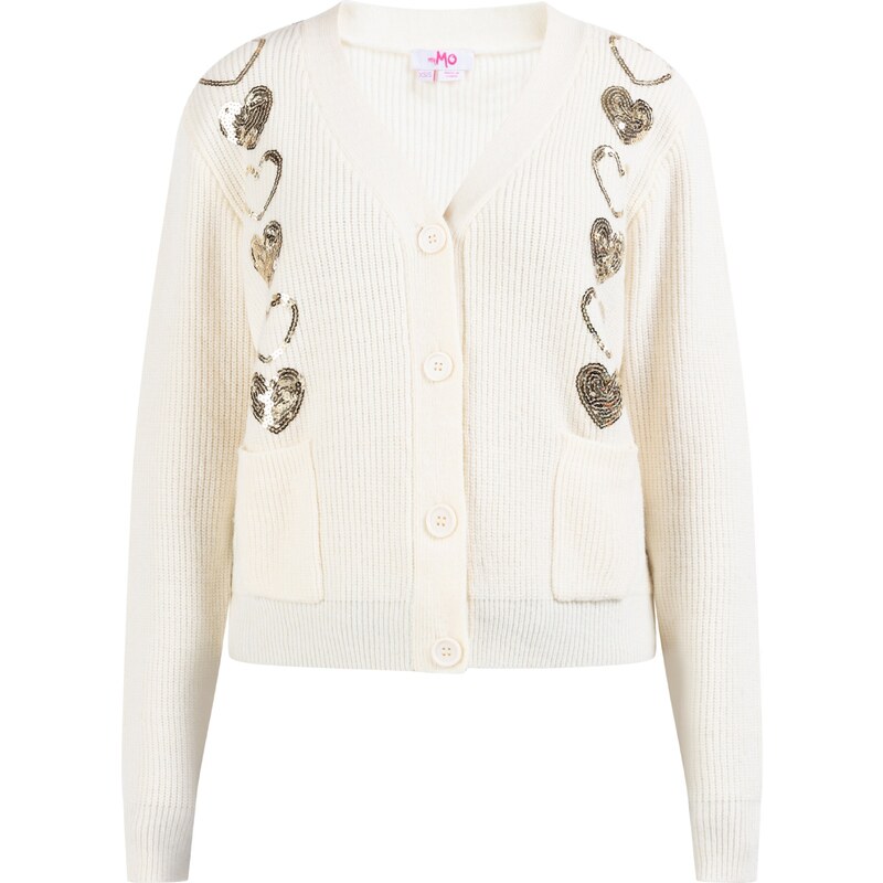 MYMO Kardigán Nolie hnedá / biela ako vlna 54240874