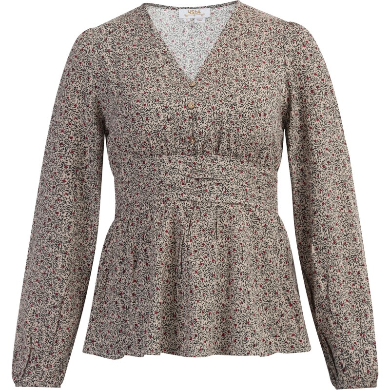 usha FESTIVAL Blúzka béžová / červená / čierna 54244513