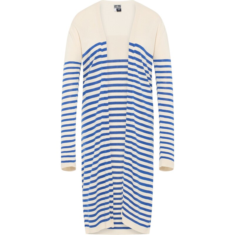 DreiMaster Maritim Kardigán modrá / biela ako vlna 54244889