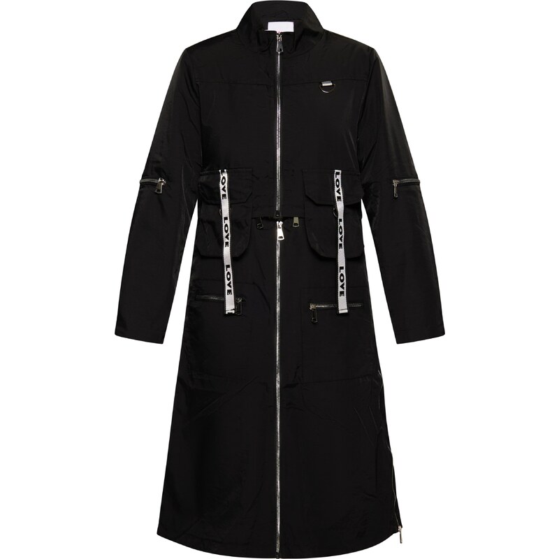 MYMO Prechodný kabát čierna / biela 54245333