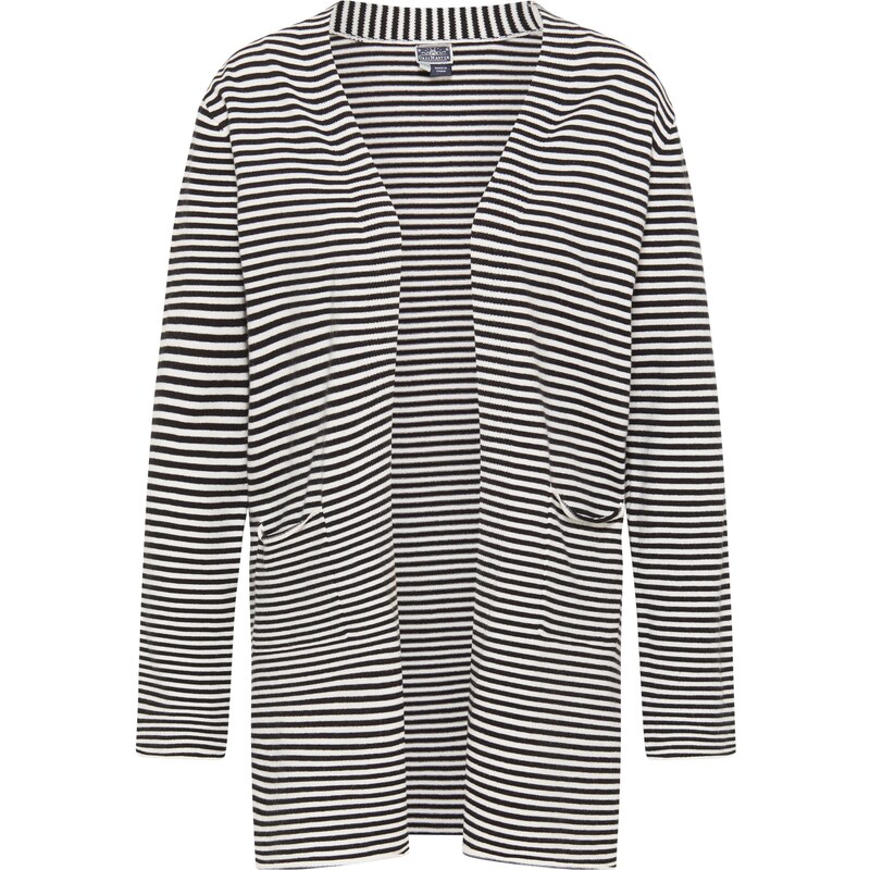 DreiMaster Maritim Kardigán čierna / biela 54246372