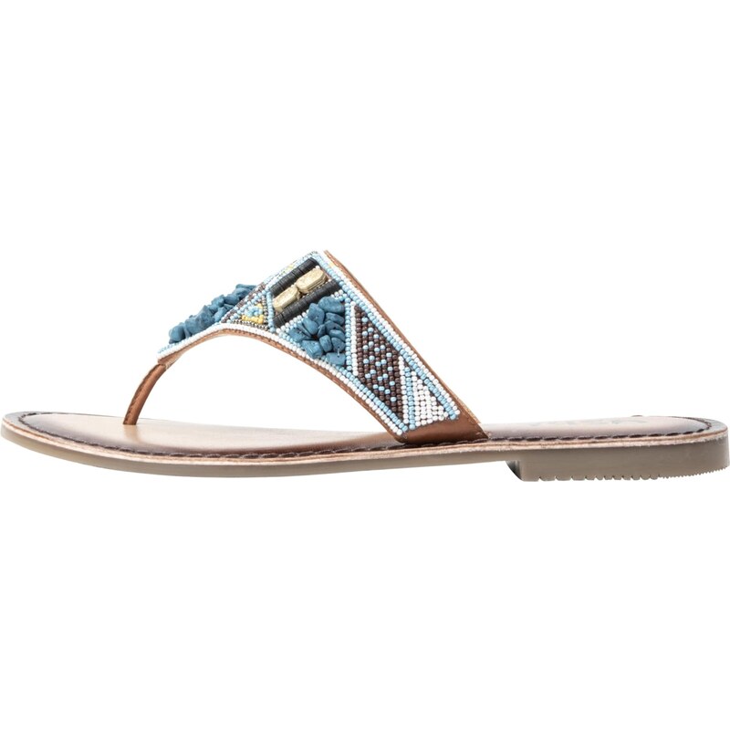 usha FESTIVAL Žabky svetlomodrá / čokoládová / zlatá / biela 62132387