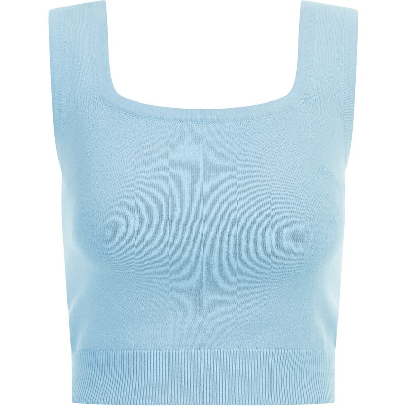 MYMO Vyšívaný top svetlomodrá 54246489