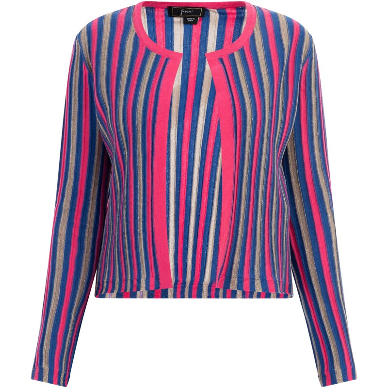 faina Kardigán kráľovská modrá / bronzová / fuksia 65868305