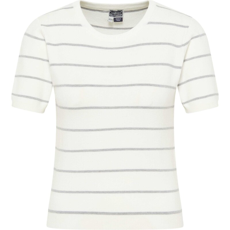 DreiMaster Maritim Sveter dymovo šedá / biela ako vlna 63143833