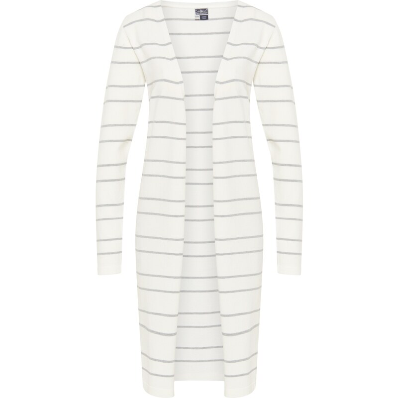 DreiMaster Maritim Kardigán sivá / biela 54246512