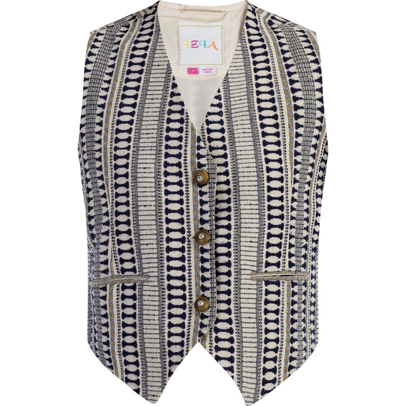 IZIA Vesta námornícka modrá / zlatá / biela ako vlna 56124841