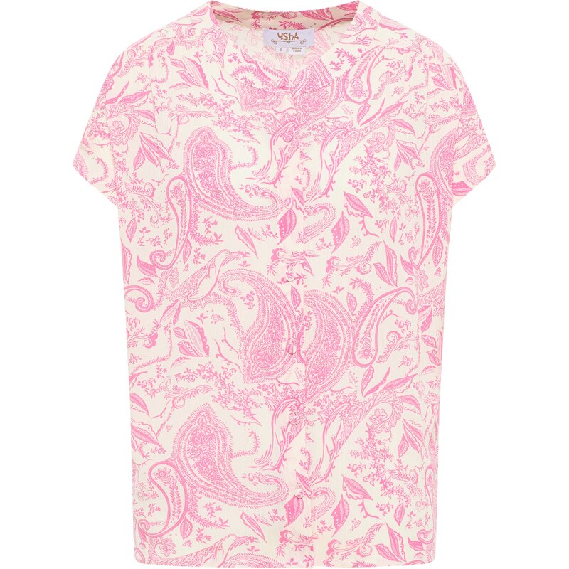 usha FESTIVAL Blúzka svetloružová / biela ako vlna 54247765