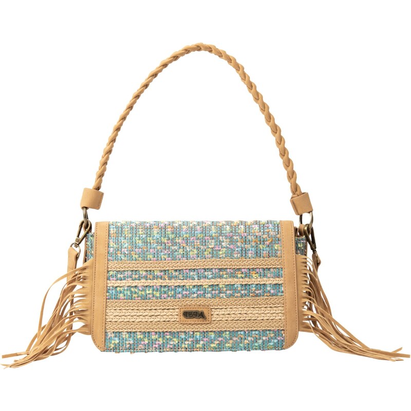 IZIA Taška cez rameno farba ťavej srsti / tyrkysová / svetlozelená / 54248028