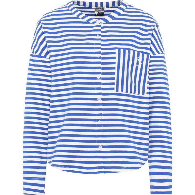 DreiMaster Maritim Tepláková bunda modrá / biela 54248277