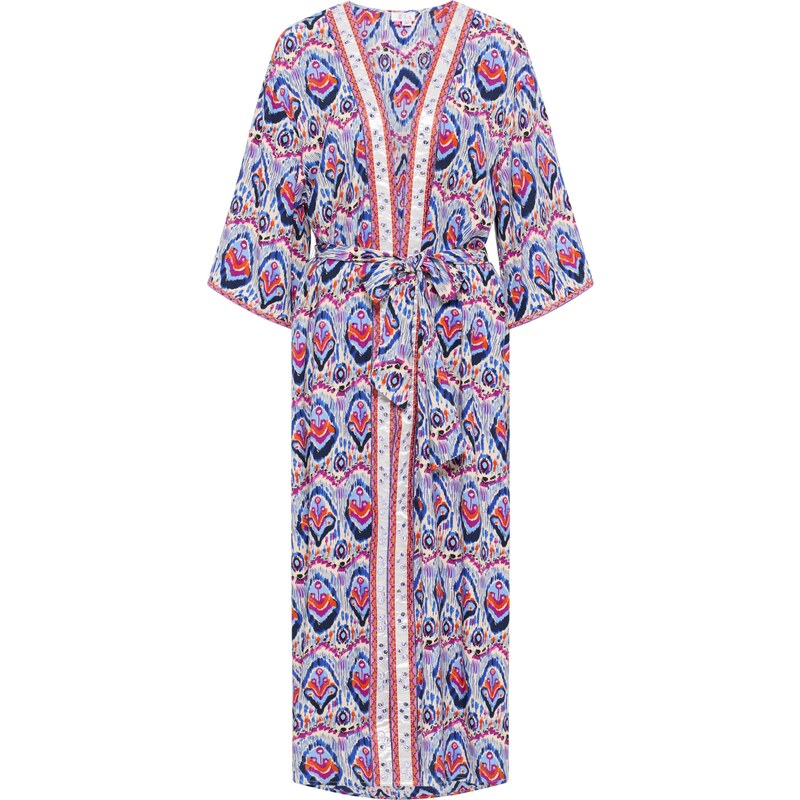 IZIA Kimono krémová / modrá / oranžová / ružová 54248251