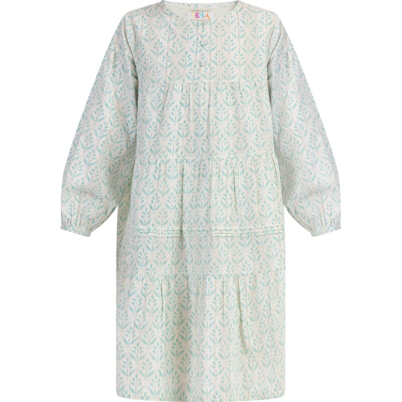 IZIA Šaty tyrkysová / zlatá / prírodná biela 54248612