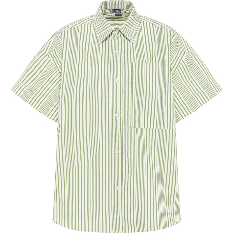 DreiMaster Maritim Blúzka tmavozelená / biela ako vlna 54248930