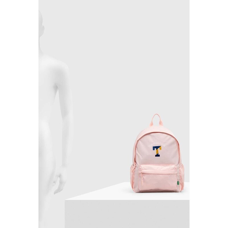 Detský ruksak Tommy Hilfiger ružová farba, malý, s nášivkou