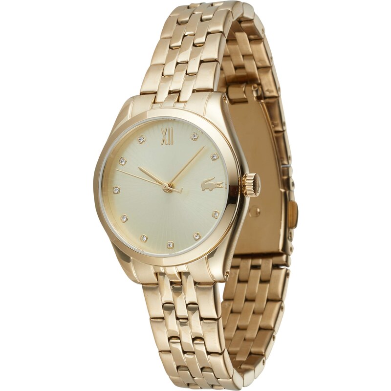 LACOSTE Analógové hodinky TUILERIE nebielená / zlatá / priehľadná 43910905