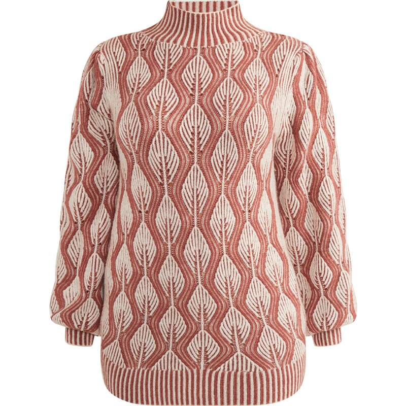 Usha Sveter Sivene staroružová / biela ako vlna 65831581