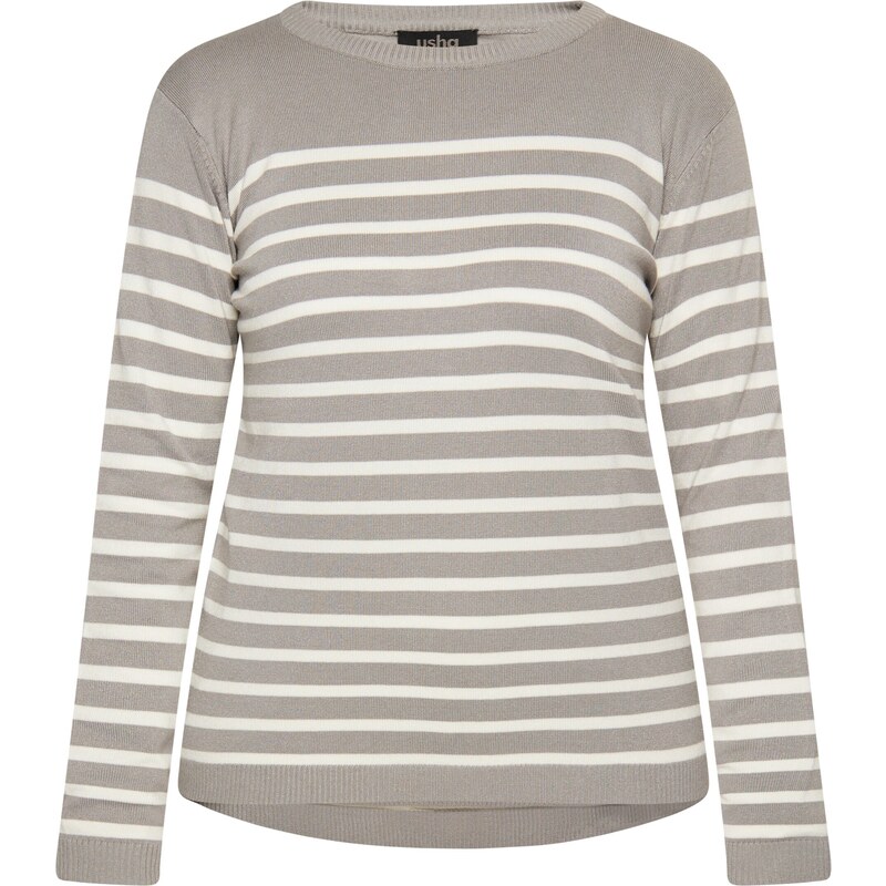 usha BLACK LABEL Sveter sivá / biela 54245961