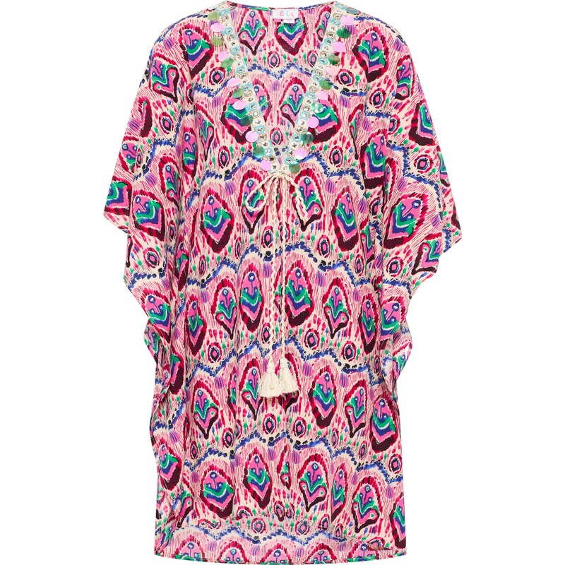 IZIA Kimono smaragdová / púdrová / svetloružová / bordová 54247513