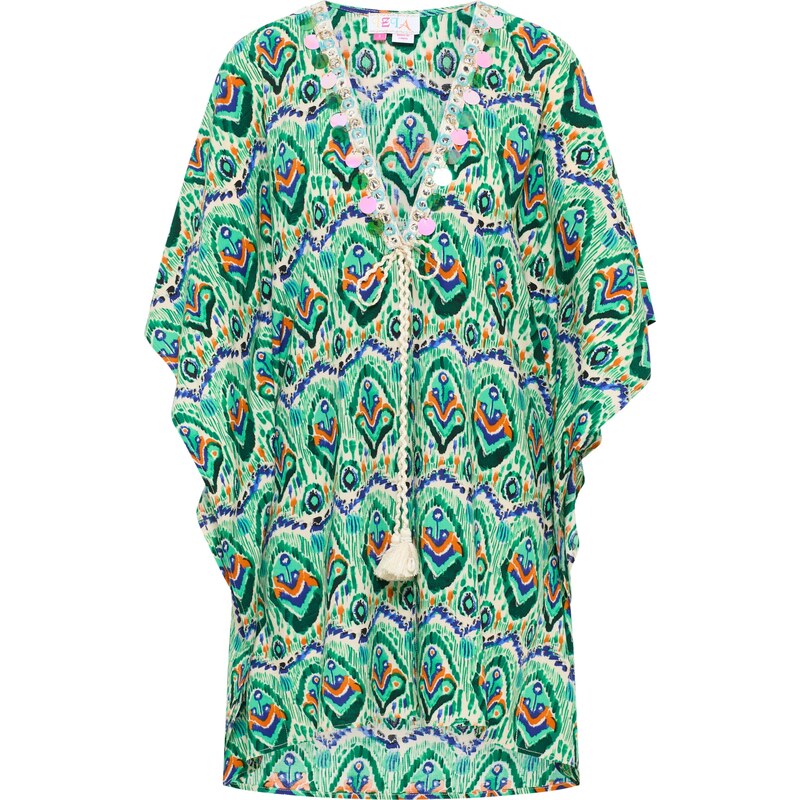 IZIA Kimono modrá / nefritová / tmavozelená / oranžová 57261238