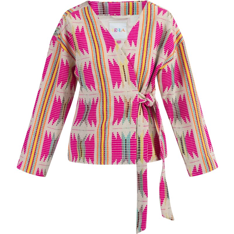 IZIA Kardigán svetlobéžová / tyrkysová / tmavožltá / purpurová 54247532