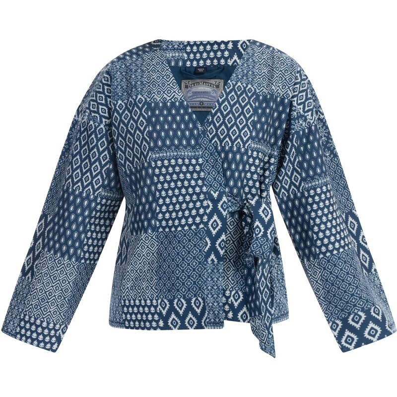 DreiMaster Vintage Prechodná bunda enciánová / biela 54247773