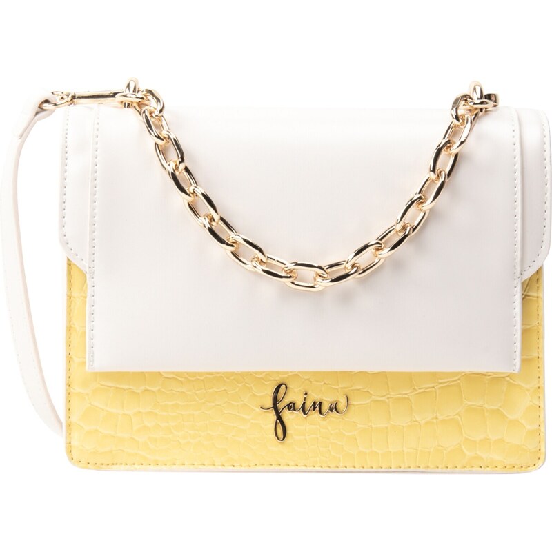 faina Kabelka zlatá žltá / biela 54247928