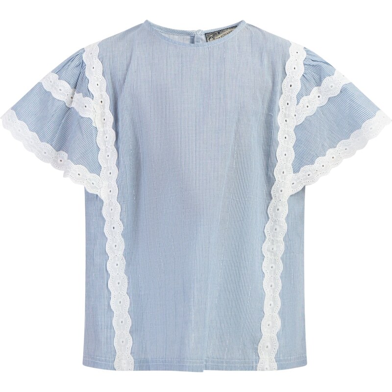 DREIMASTER Blúzka svetlomodrá / biela 54248949