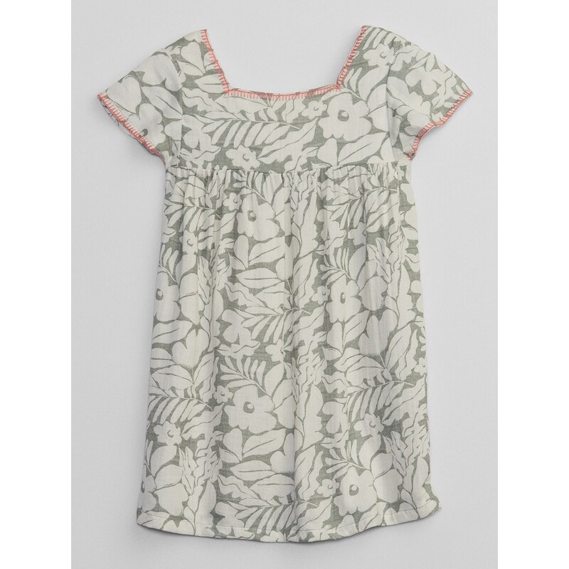 Biele dievčenské kvetované šaty Gap 50580475