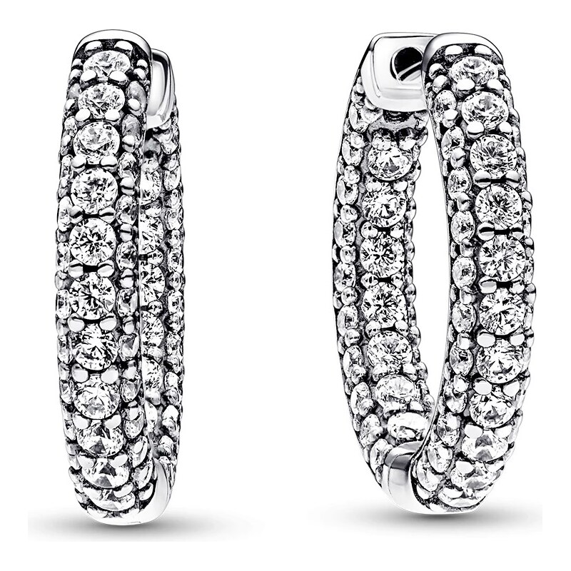 Pandora Trblietavé kruhové náušnice so zirkónmi Timeless 292624C01 66582924