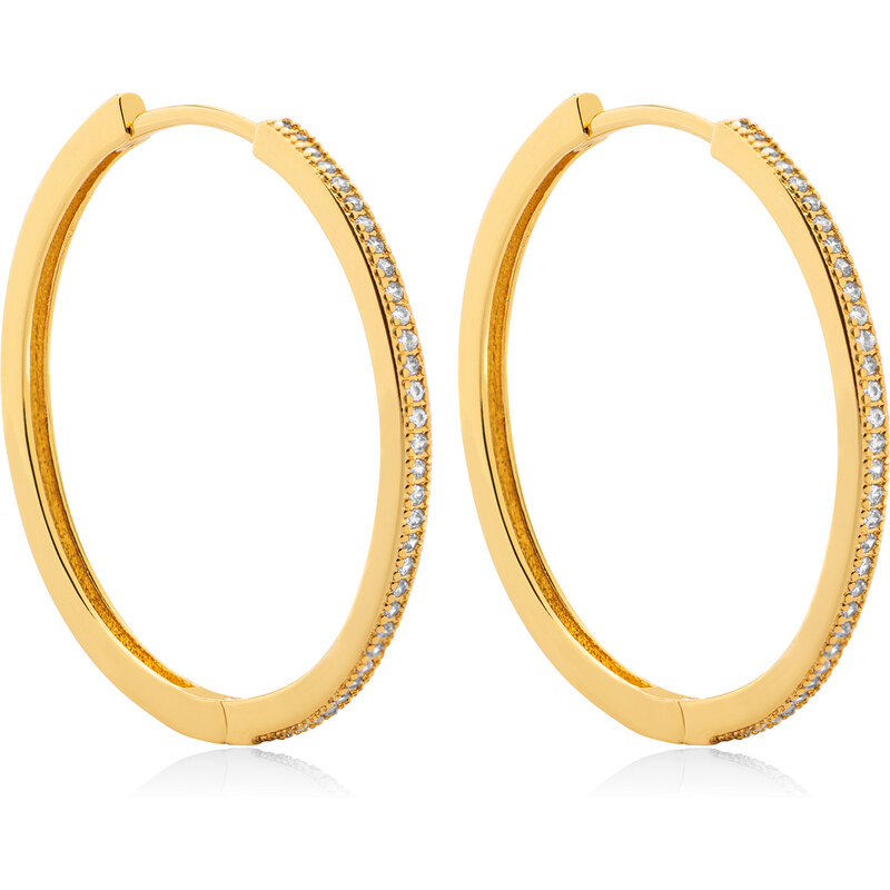 Troli Nadčasové pozlátené kruhy so zirkónmi VBE0151G 66593917