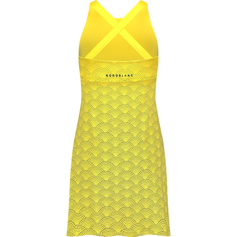 Nordblanc Žlté dámske športové šaty CROSSED