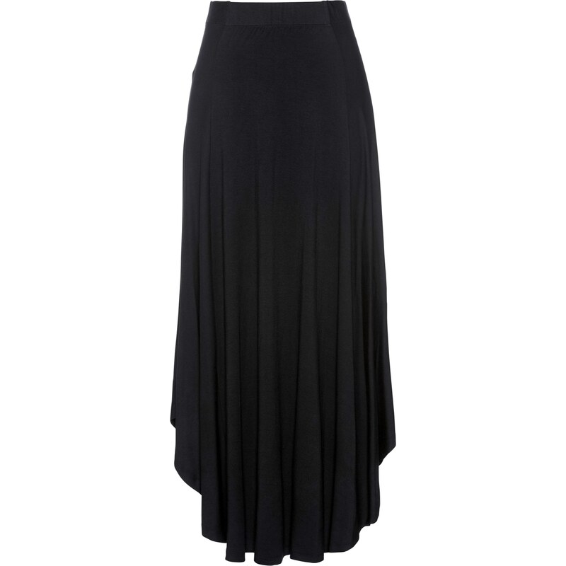 bonprix Džersejová sukňa z viskózového mixu, farba čierna 45338962