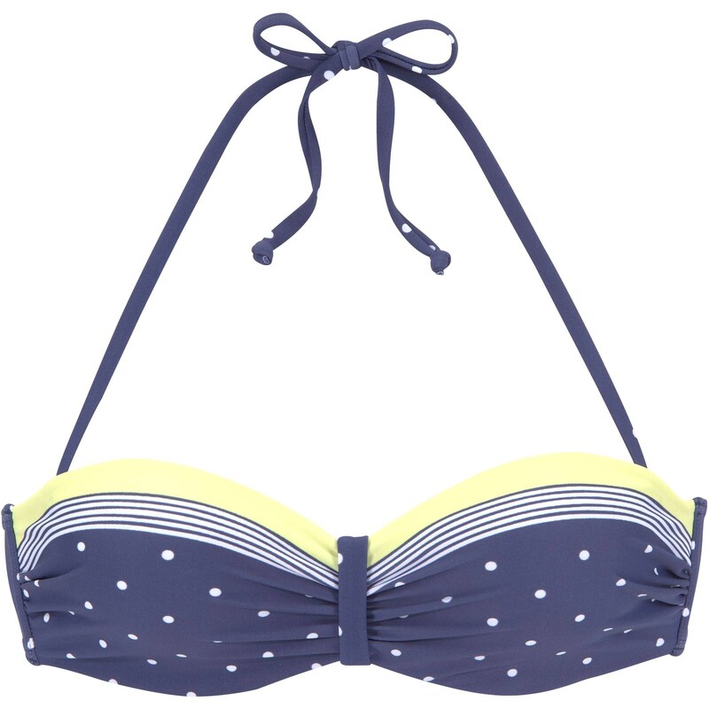 LASCANA Bikinový top modrá / žltá / biela 54249993