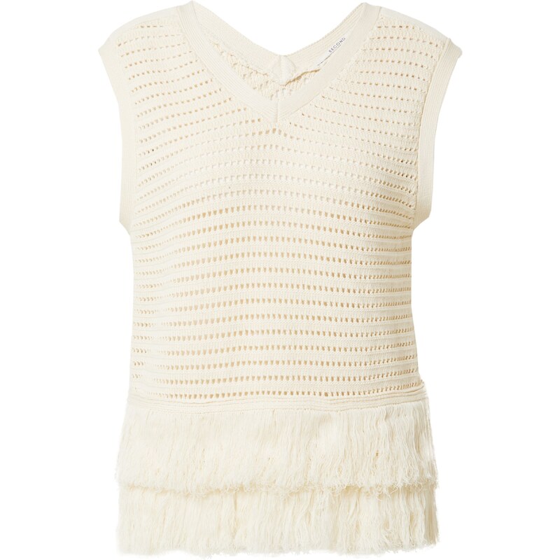 SECOND FEMALE Sveter Mantova biela ako vlna 54251296