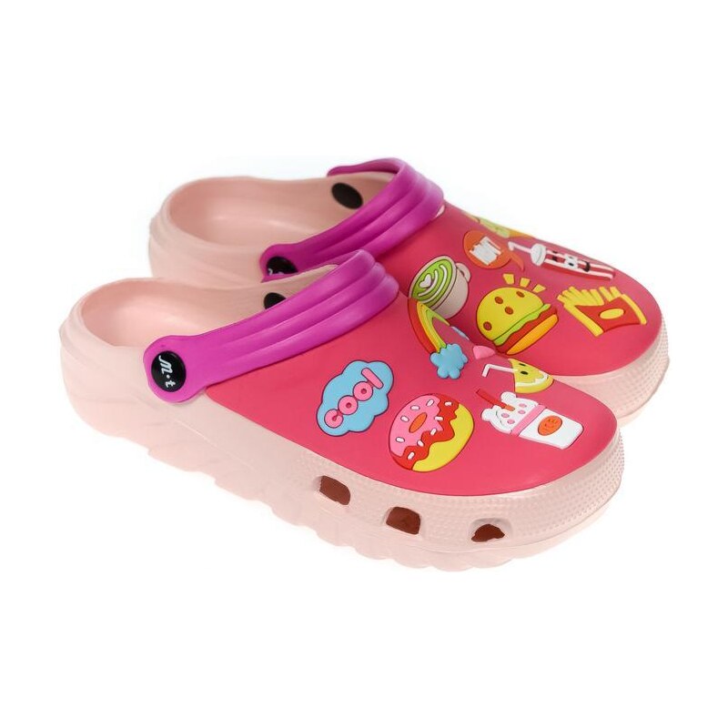 JOHN-C Detské ružové gumené šľapky MC-MENU 43324465