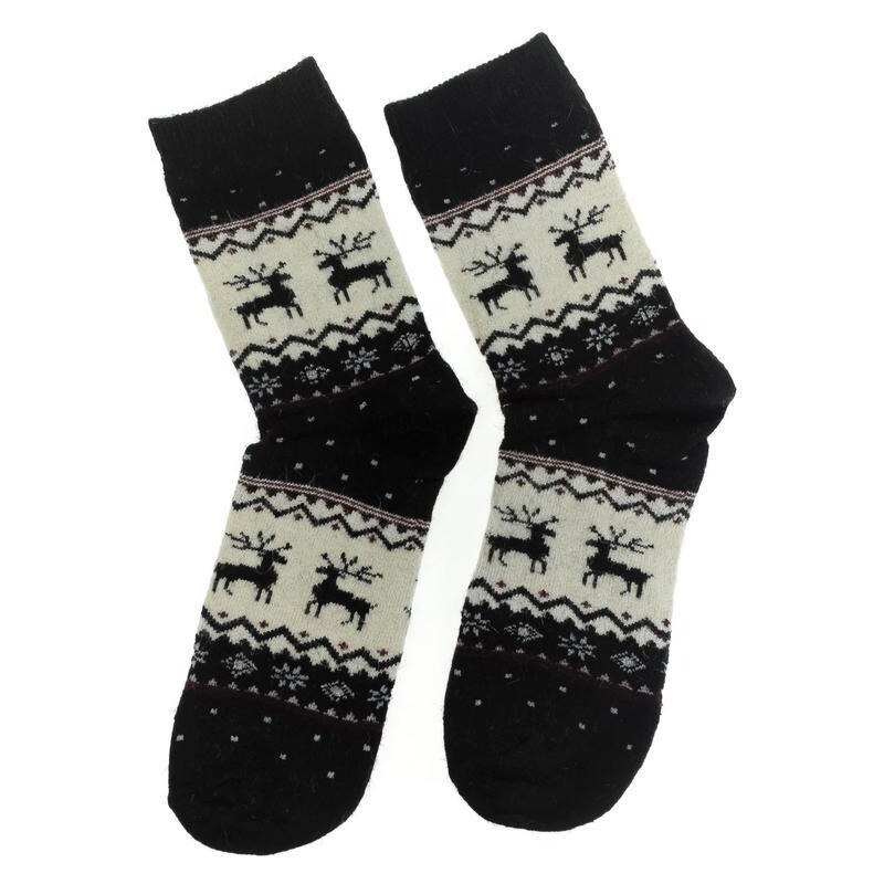 AURA.VIA Vlnené čierne ponožky VIANOCE 43342873