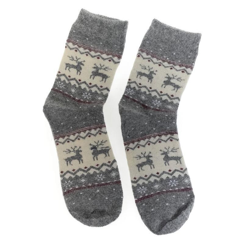 AURA.VIA Vlnené sivé ponožky VIANOCE 60142417