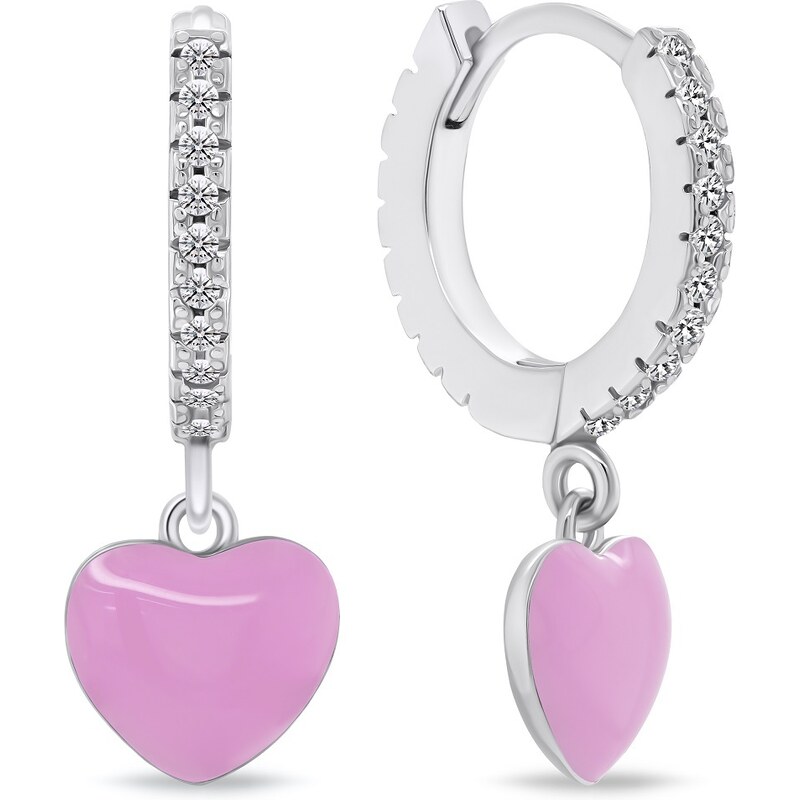 Brilio Silver Romantické strieborné náušnice Srdiečko EA761WP 66592695