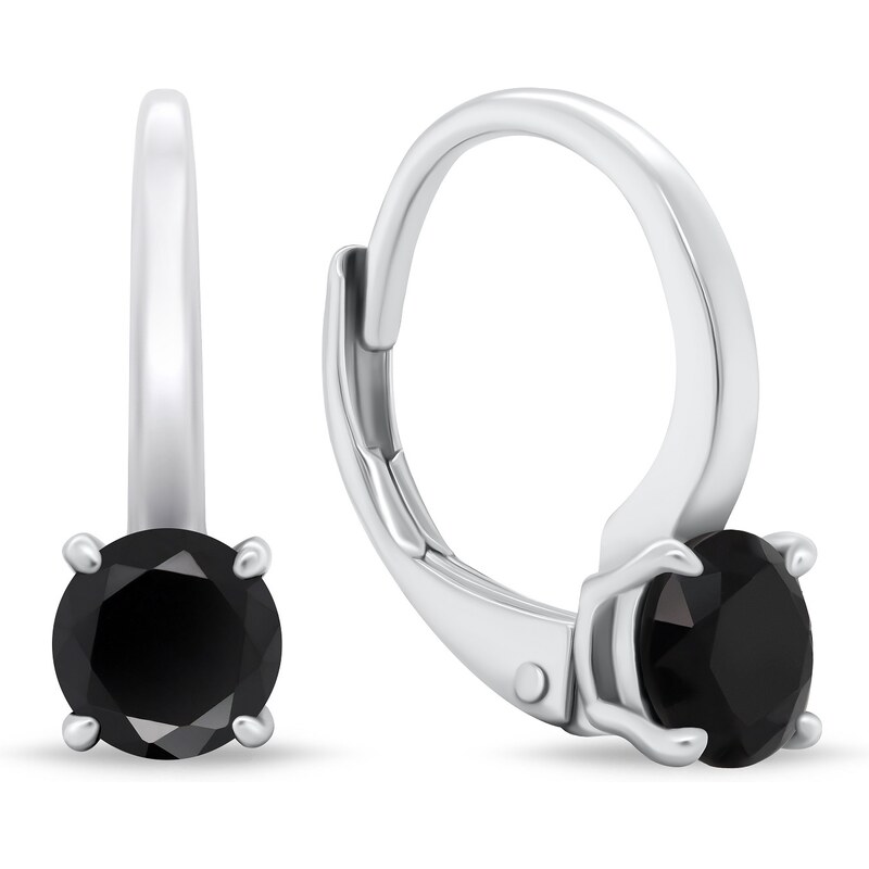 Brilio Silver Strieborné náušnice s čiernymi zirkónmi EA755WBC 66594456