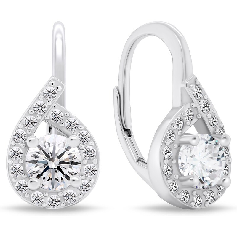 Brilio Silver Trblietavé strieborné náušnice s čírymi zirkónmi EA756W 66587215