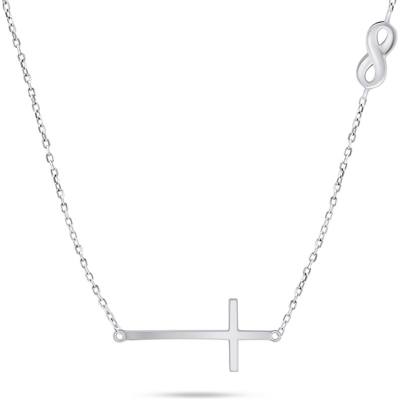 Brilio Silver Dámsky strieborný náhrdelník s krížom NCL89W 66594830