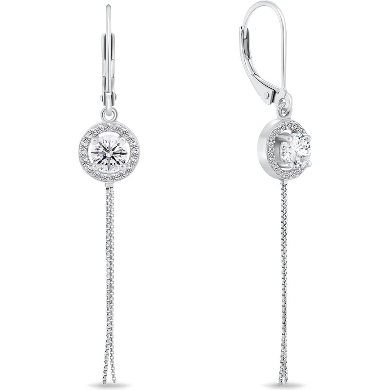 Brilio Silver Pôvabné dlhé strieborné náušnice EA732W 66653963