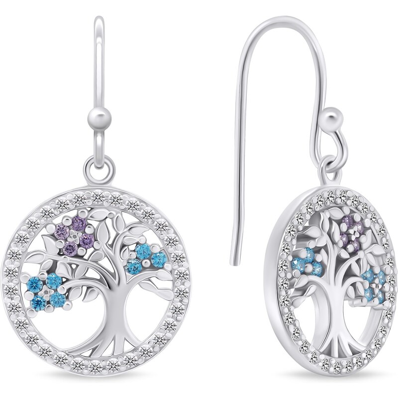Brilio Silver Obľúbené strieborné náušnice Strom života EA728W 66591936